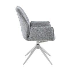 Rico Eetkamerstoel Lichtgrijs met armleuning
