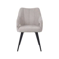 Stan Eetkamerstoel Naturel met zwarte poot