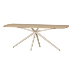 Tablo Eettafel eiken Deens ovaal Naturel met zand poot 220 cm