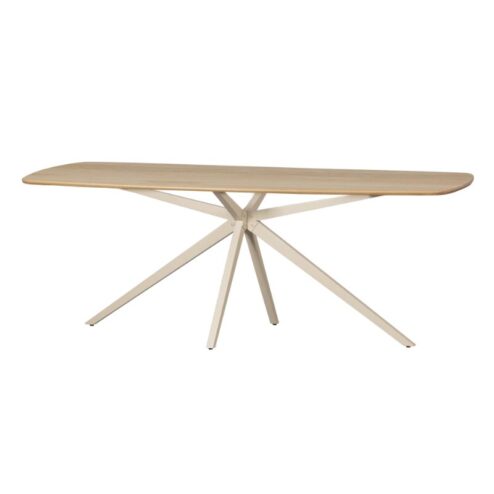 Tablo Eettafel eiken Deens ovaal Naturel met zand poot 220 cm