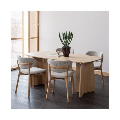 Udar Fauteuil naturel met houten frame naturel