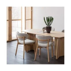 Udar Fauteuil naturel met houten frame naturel