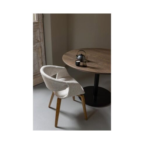 Yossi Eetkamerstoel naturel met houten poot naturel