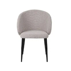 Yuki Eetkamerstoel Naturel met zwarte poot