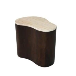 Yuko Salontafel marmer Walnoot 50cm