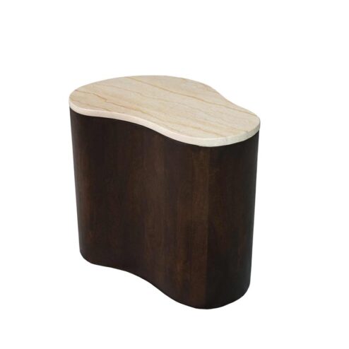 Yuko Salontafel marmer Walnoot 50cm