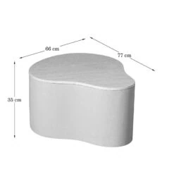 Yuko Salontafel marmer Walnoot 77cm