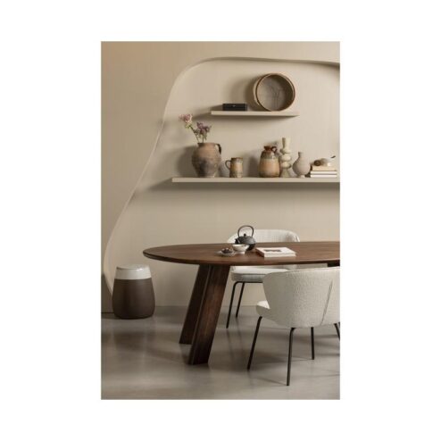 Admit Eetkamerstoel bouclé naturel