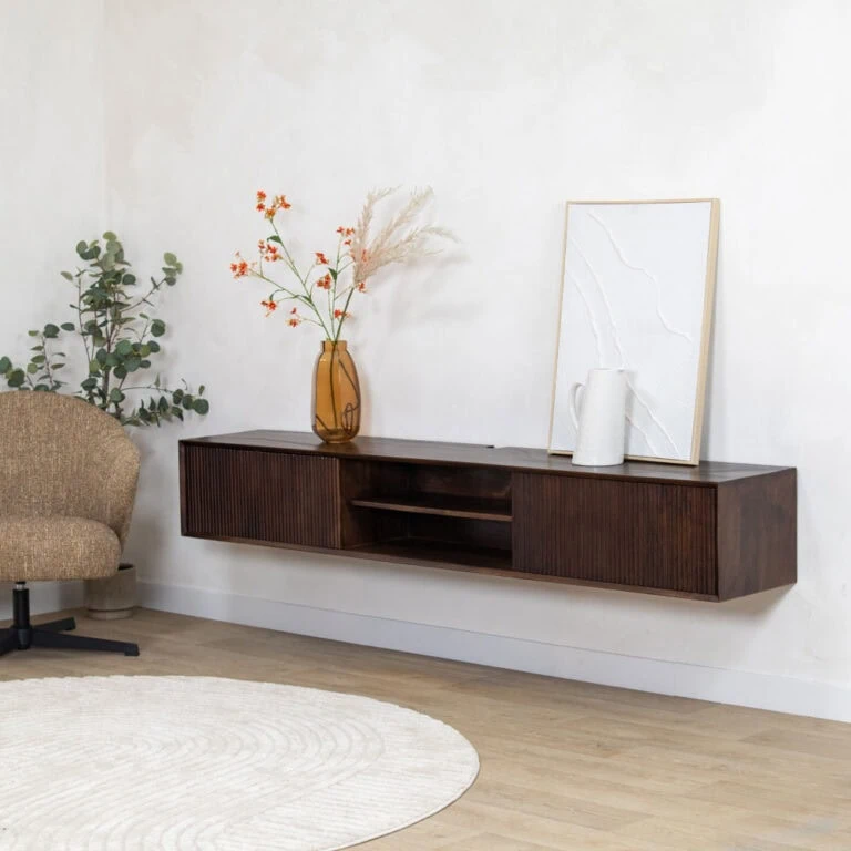 Albin Zwevend Tv meubel walnoot 200cm