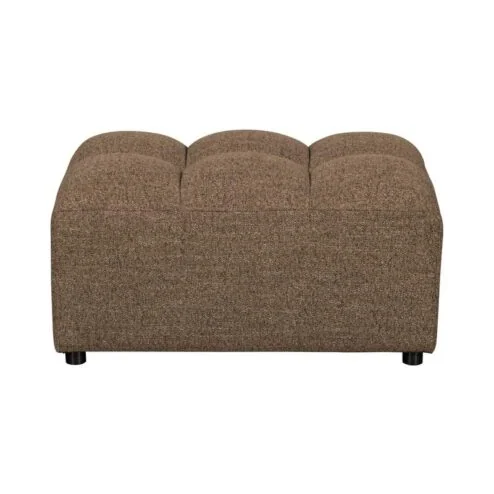 Allure Hocker geweven stof donkerbruin melange