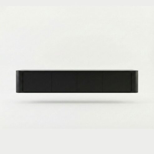 Amy Tv meubel Zwart mangohout 195 cm