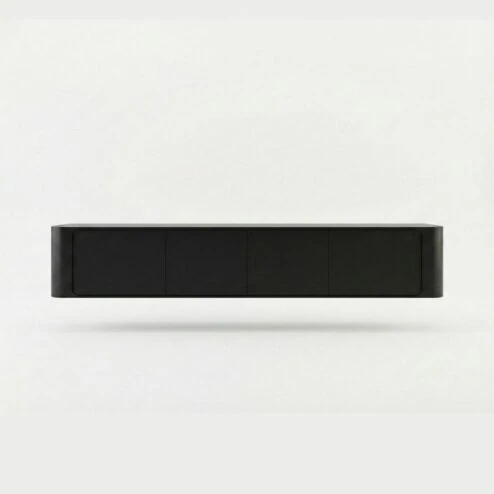 Amy Tv meubel Zwart mangohout 195 cm