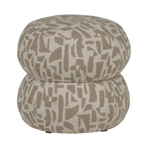 Anic Poef grafisch patroon zand