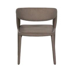 Arms Eetkamerstoel vilt bruin