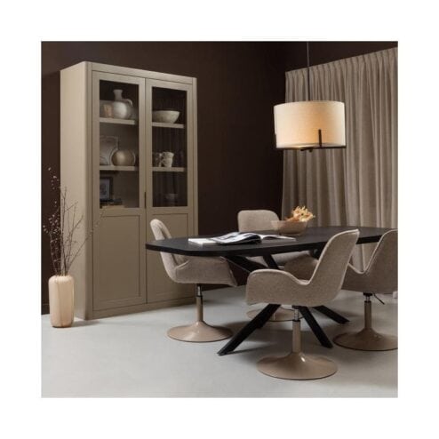 Arros uitschuifbare Eettafel zwart 180-220cm