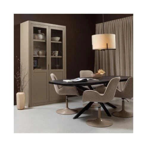 Arros uitschuifbare Eettafel zwart 180-220cm