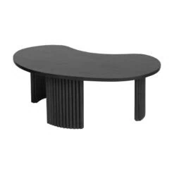 Atrani Salontafel organisch Mangohout zwart 125 cm