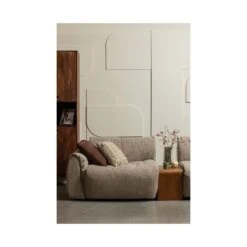 Baggy 1-zits element met arm links bruin melange