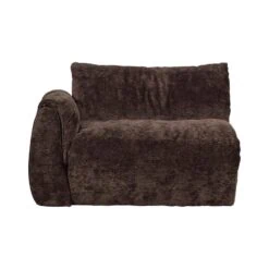 Baggy 1-zits element met arm links chenille donkerbruin