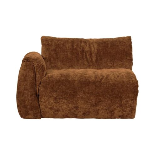 Baggy 1-zits element met arm links chenille middenbruin