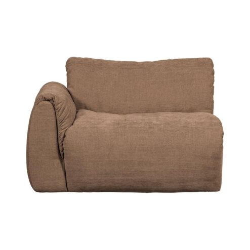 Baggy 1-zits element met arm links geweven chenille bruin