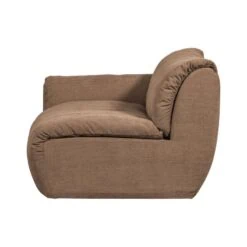 Baggy 1-zits element met arm links geweven chenille bruin