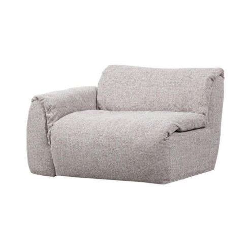 Baggy 1-zits element met arm links naturel melange