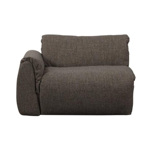 Baggy 1-zits element met arm links warmgrijs melange