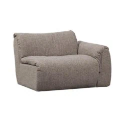 Baggy 1-zits element met arm rechts bruin melange