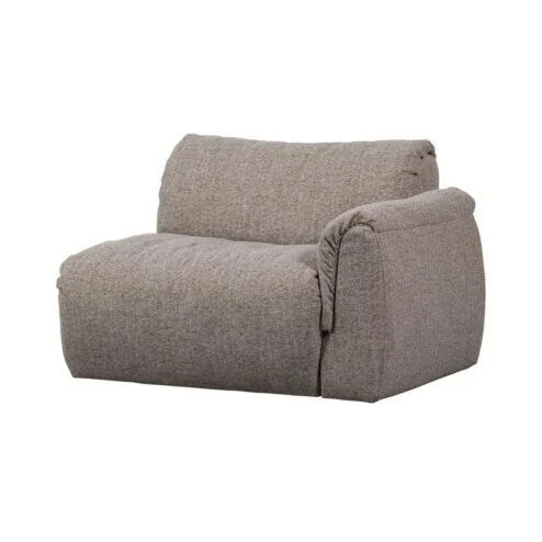 Baggy 1-zits element met arm rechts bruin melange