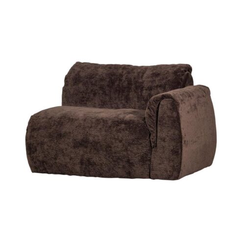 Baggy 1-zits element met arm rechts chenille donkerbruin