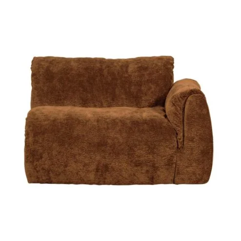 Baggy 1-zits element met arm rechts chenille middenbruin