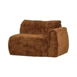 Baggy 1-zits element met arm rechts chenille middenbruin