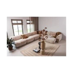 Baggy 1-zits element met arm rechts chenille zand