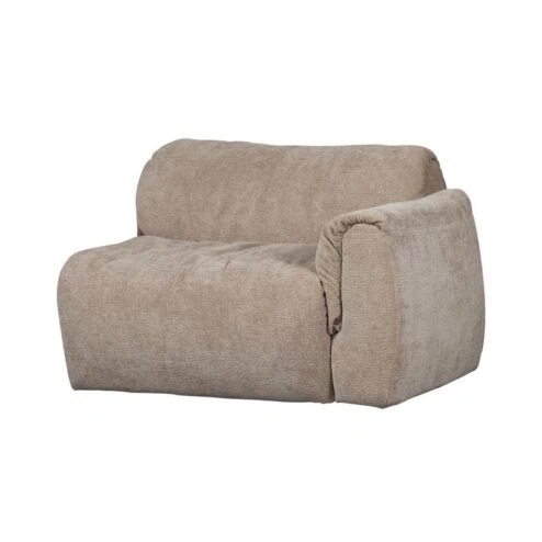 Baggy 1-zits element met arm rechts chenille zand