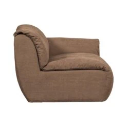 Baggy 1-zits element met arm rechts geweven chenille bruin