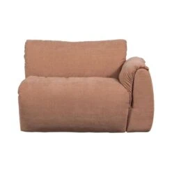 Baggy 1-zits element met arm rechts geweven chenille oudroze