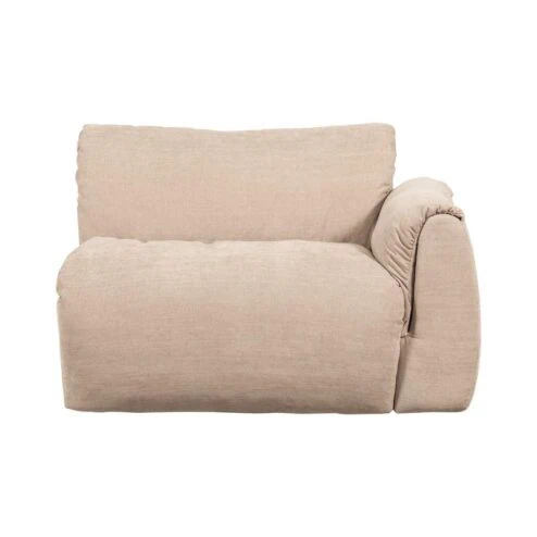 Baggy 1-zits element met arm rechts geweven chenille zand