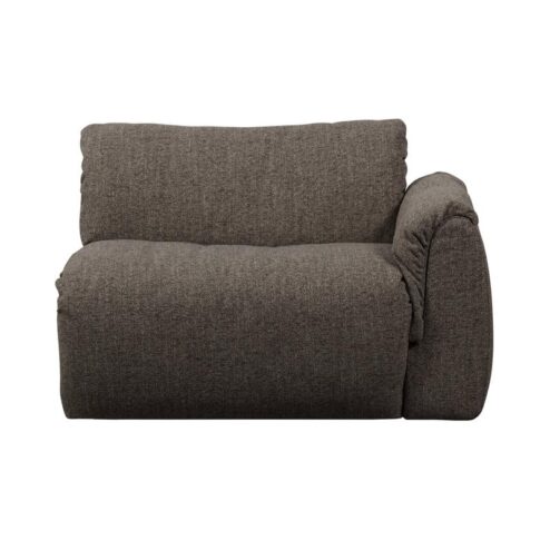 Baggy 1-zits element met arm rechts warmgrijs melange