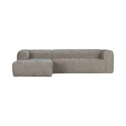 Bean Hoekbank links stof greige melange 305cm