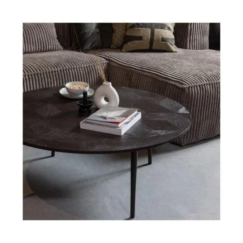 Bean Hoekbank rechts ribstof taupe 305cm