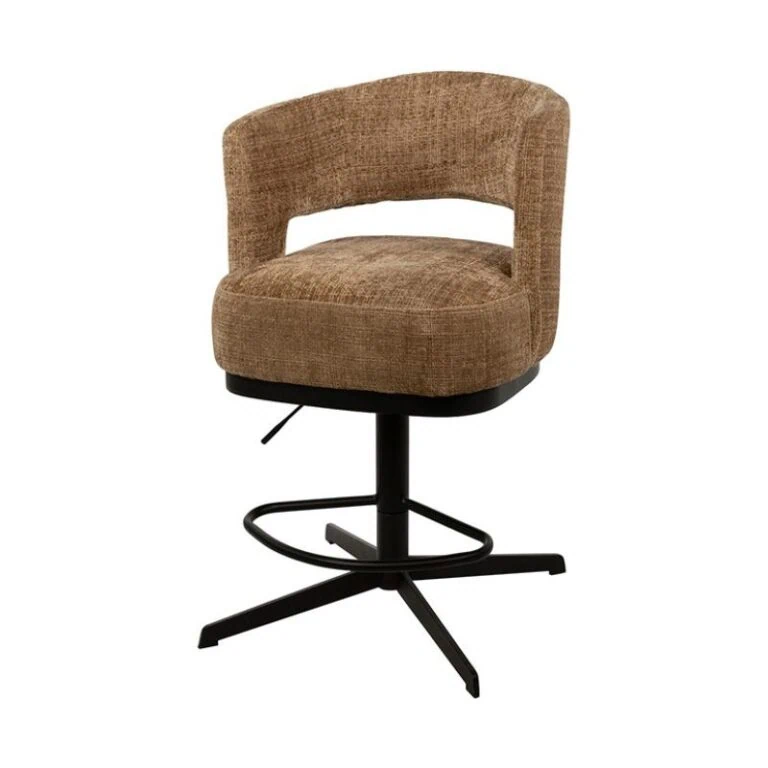 Beau Barstoel draaipoot Bruin