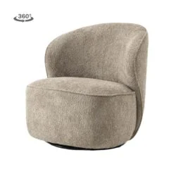 Belvi Fauteuil Beige draaibaar