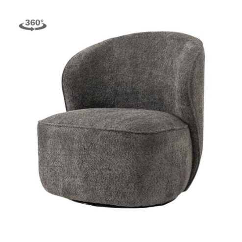 Belvi Fauteuil Donkergrijs draaibaar