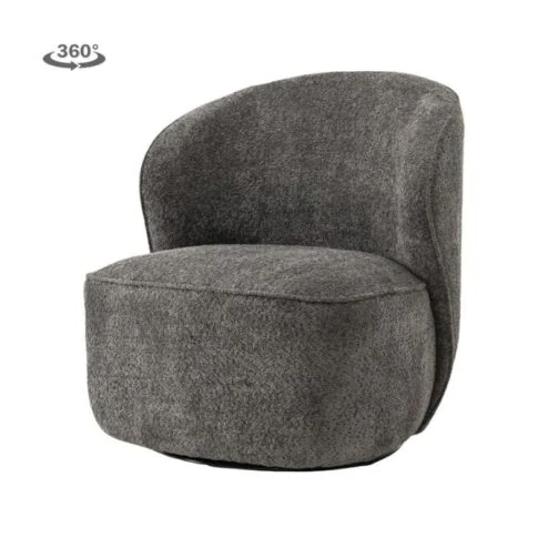 Belvi Fauteuil Donkergrijs draaibaar