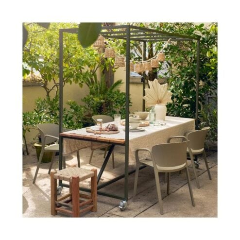 Bent Tuinstoel kunststof groen