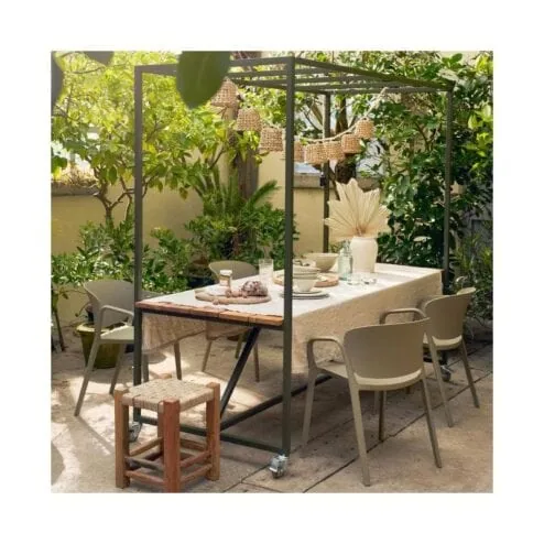 Bent Tuinstoel kunststof groen