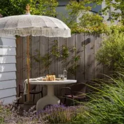 Bent Tuinstoel kunststof paars/bruin