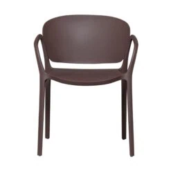 Bent Tuinstoel kunststof paars/bruin