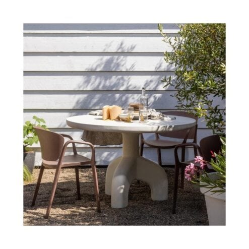 Bent Tuinstoel kunststof zalmroze